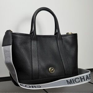 Michael Kors Black Pebbled Leather Handbag